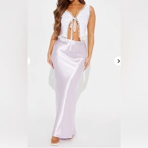 Sweet Love Satin Maxi Skirt